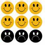 Smiling and frowning face icons