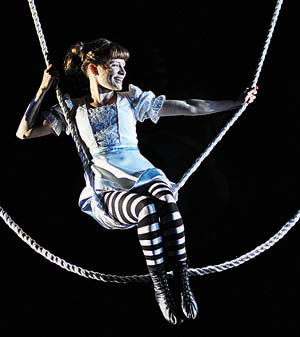 Woman on swing