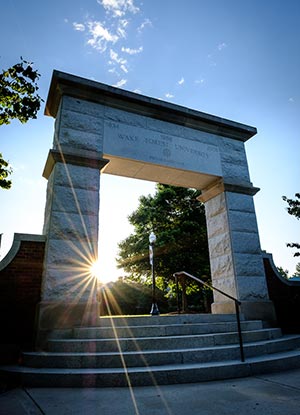 Campus arch on Hearn Plaza