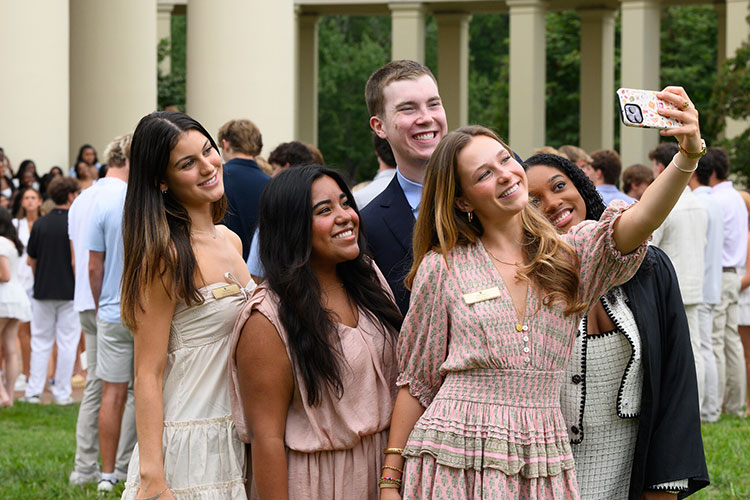 Wake Forest University freshman and transfer students gather in Wait Chapel for the Convocation.