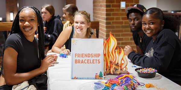 Students at Luter Residence Hall