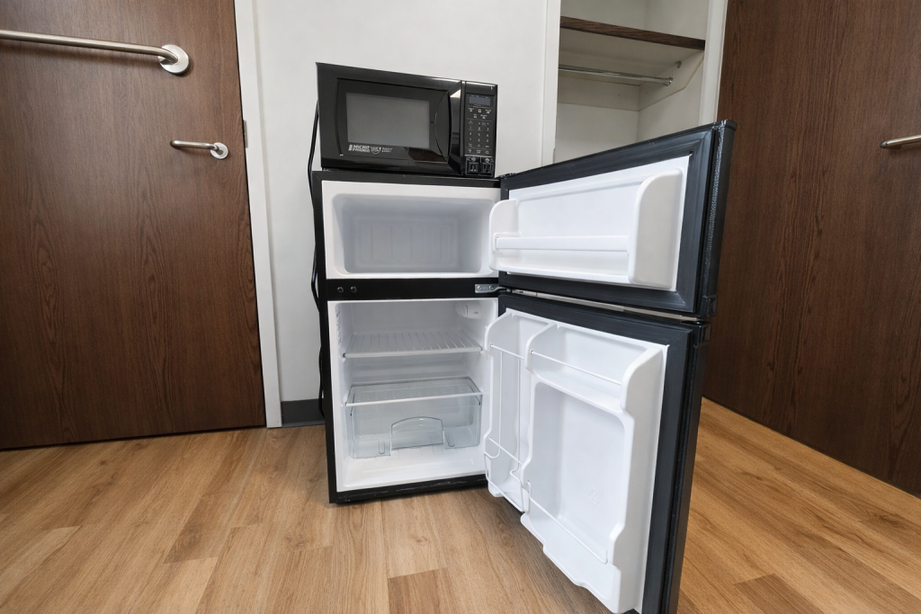 MicroFridge® appliance (combination microwave/refrigerator-freezer unit)