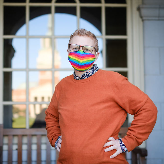 AJ Mazaris, the Assistant Vice President for Equitable Policy in the Office of Diversity and Inclusion and Director, LGBTQ+ Center at Wake Forest University