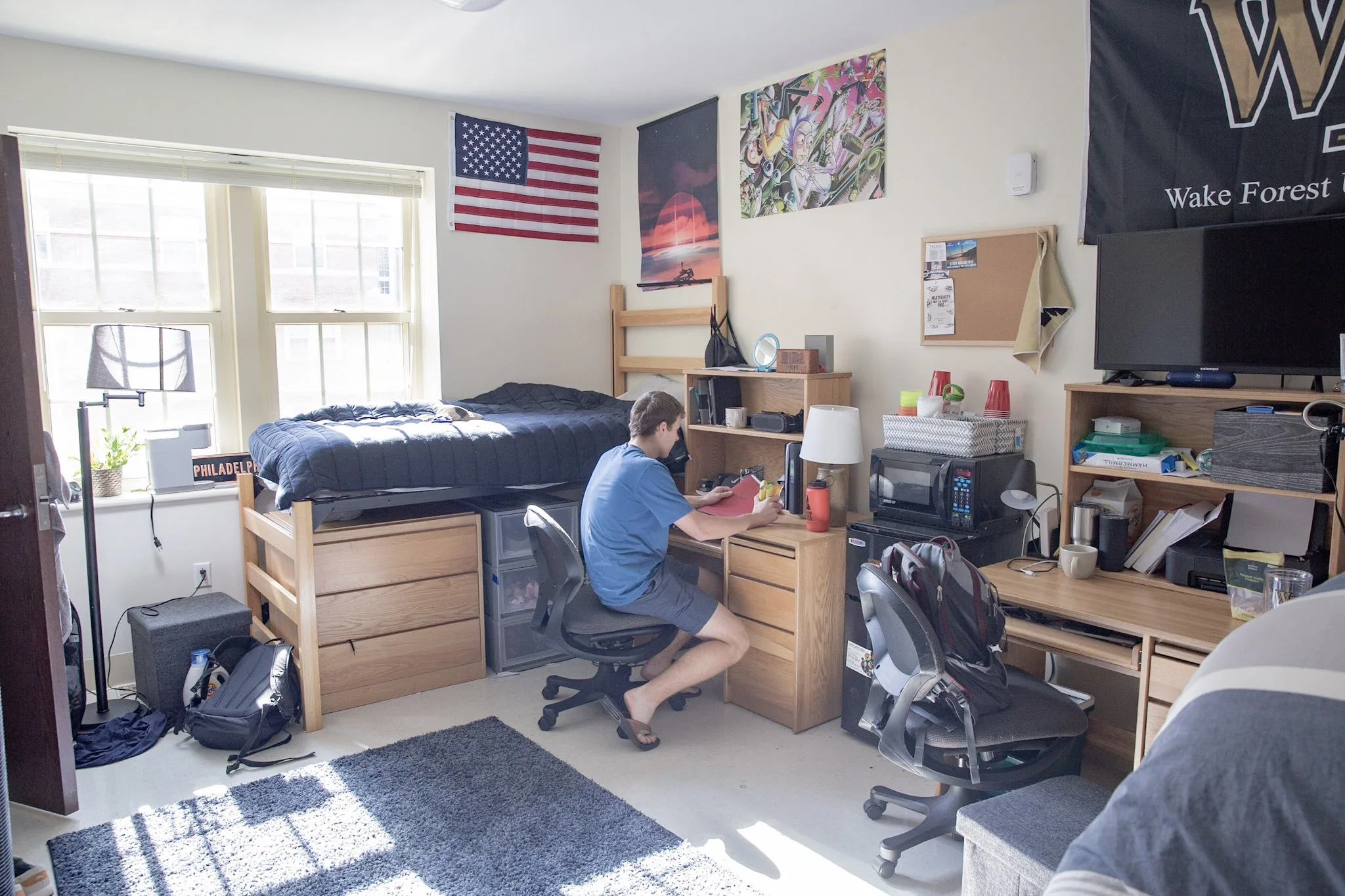 Residence hall room at Wake Forest