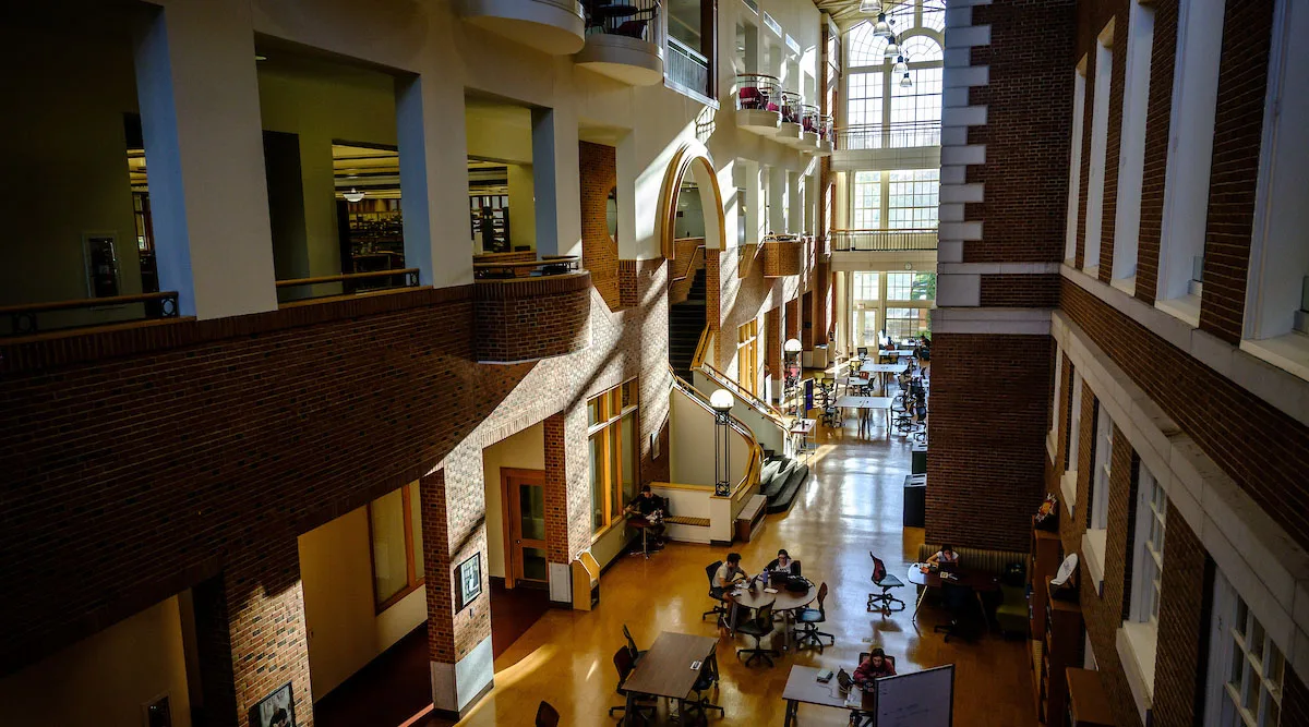 The atrium in ZSR library