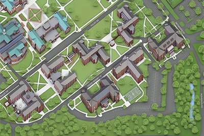 First-year residence halls from the interactive campus map