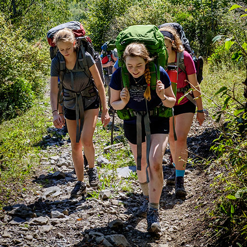 Students participating in Wake Forest's Outdoor Pursuits