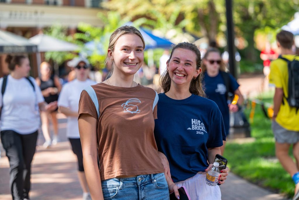 Students and the Wake Forest community participate in Hit the Bricks.