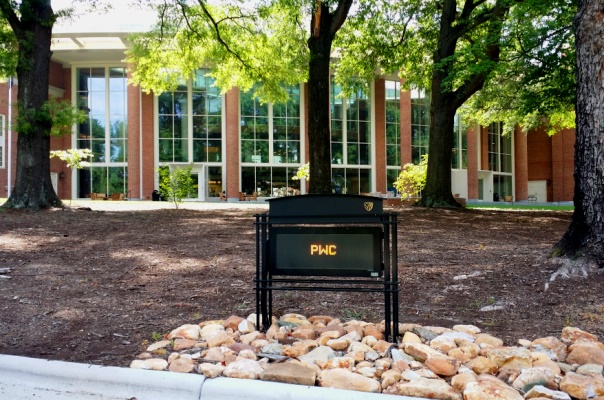 Recruiter Parking Spaces outside of Farrell Hall