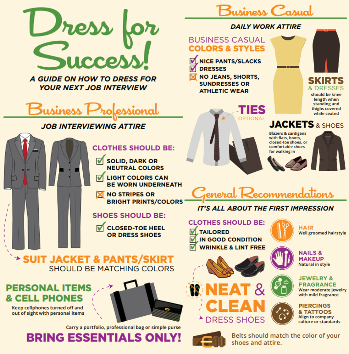 dress business casual for an interview