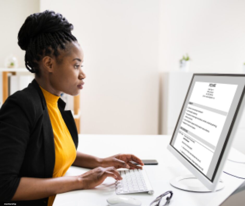 Student on computer