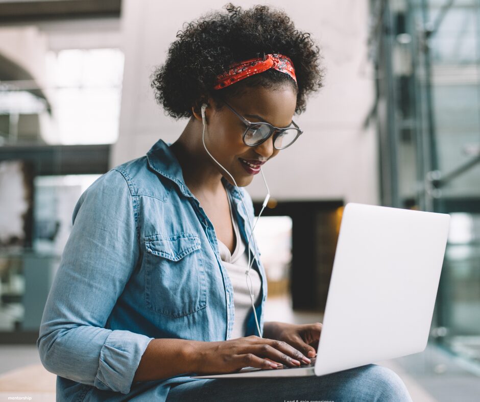 Student on computer