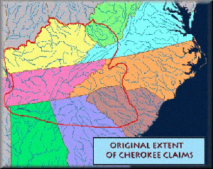 Cherokee lands map