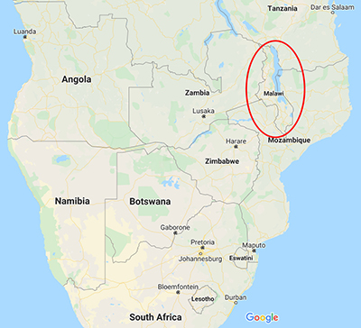 Malawi map