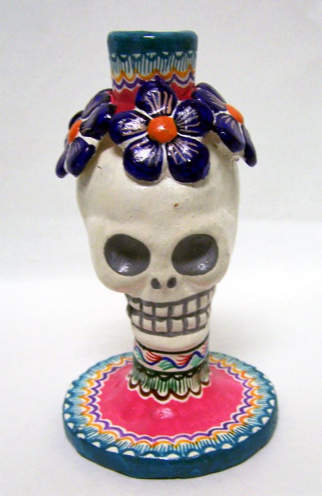 Day of the Dead candle holder