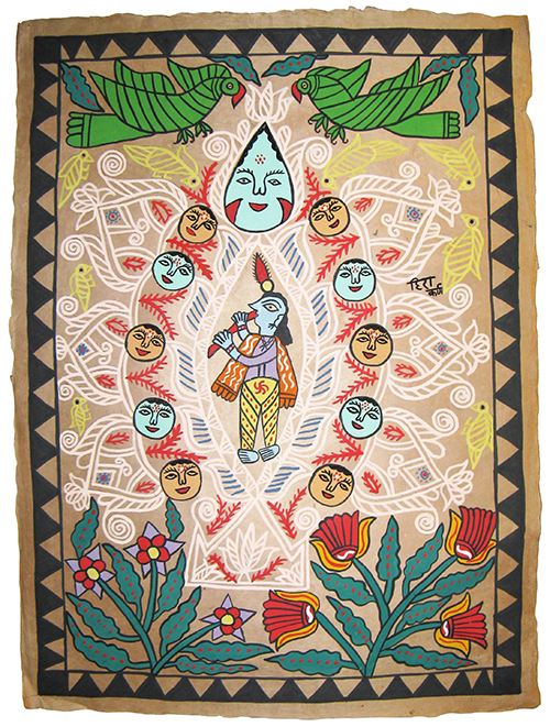 Mithila Krishna Painting