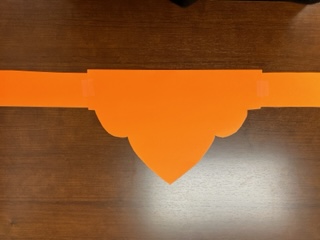 template taped together