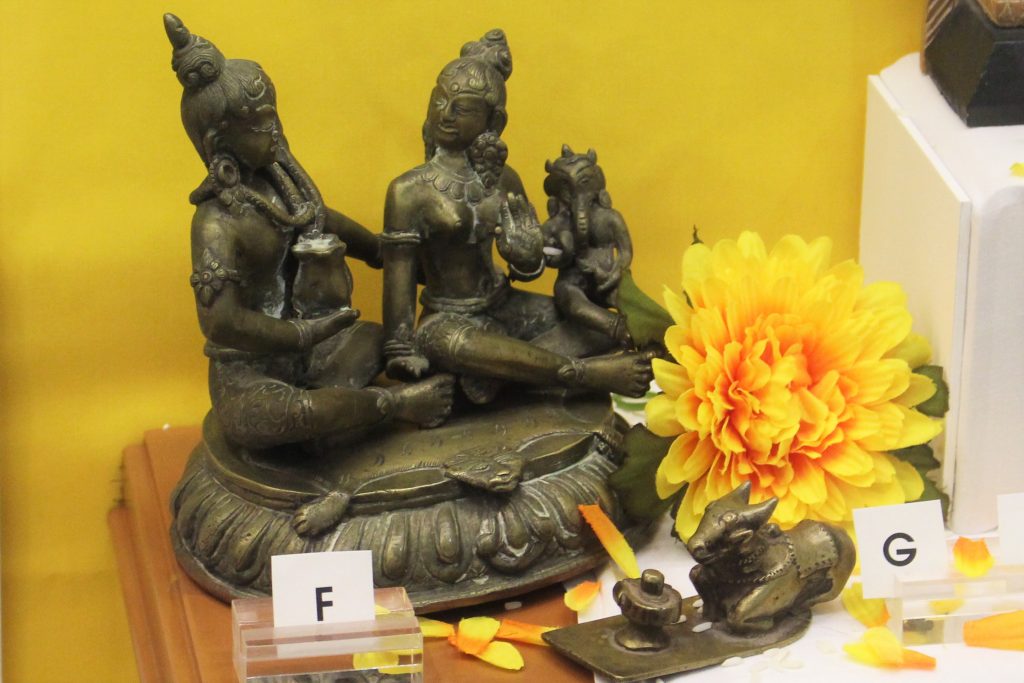 Shiva and Parvati sculpture and Nandi sculpture