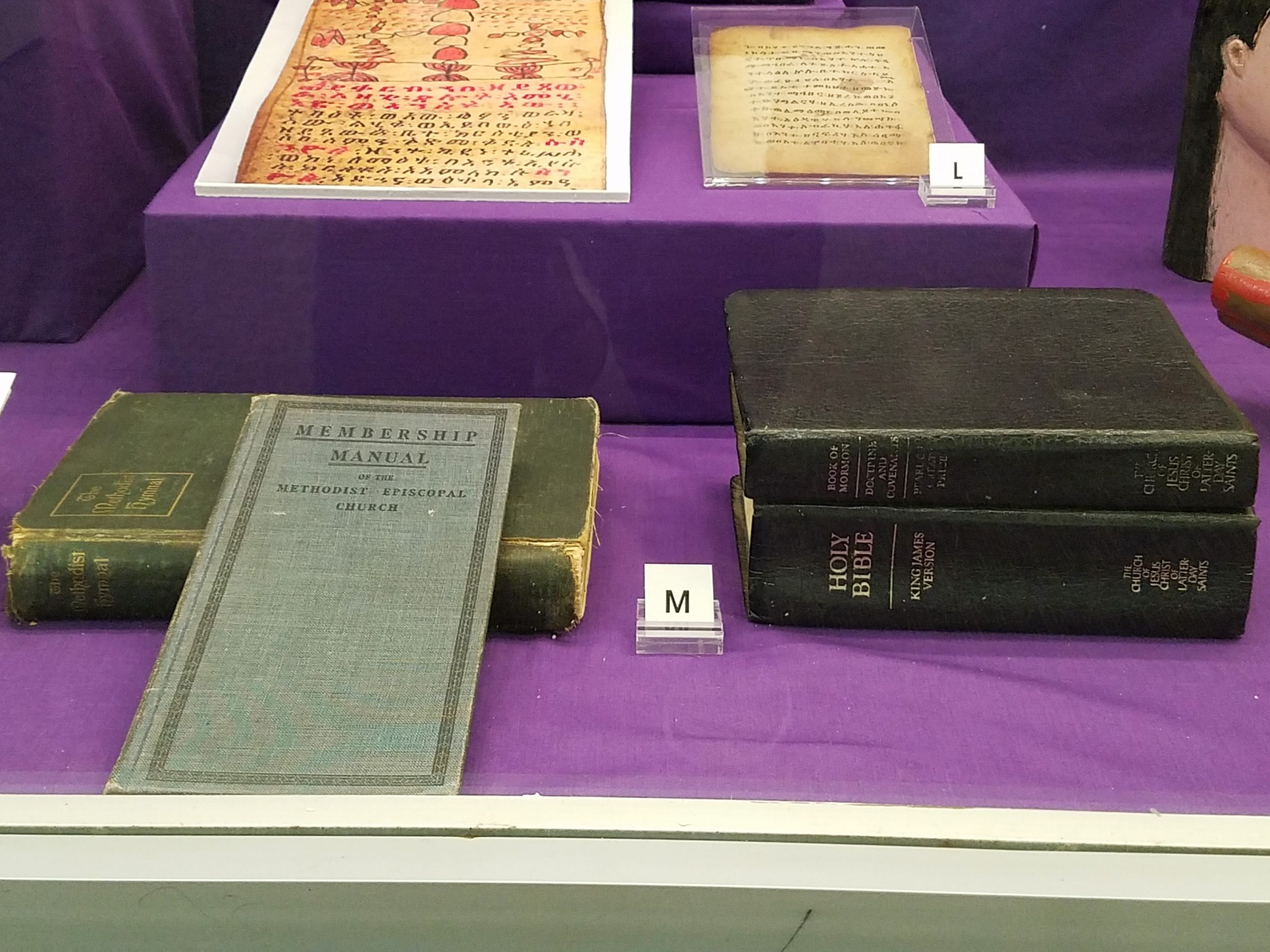 bible and hymnals