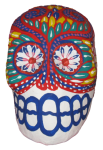 decorated paper skull