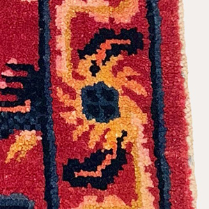 wheel detail of rug