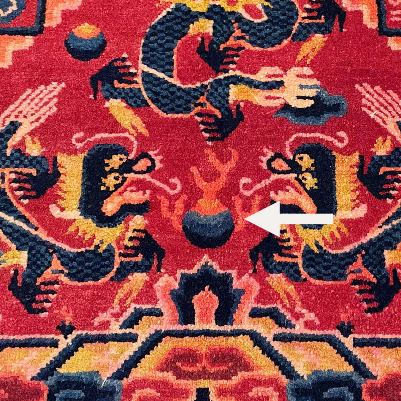 Pearl detail in rug