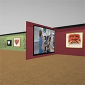 static view of virtual exhibit gallery