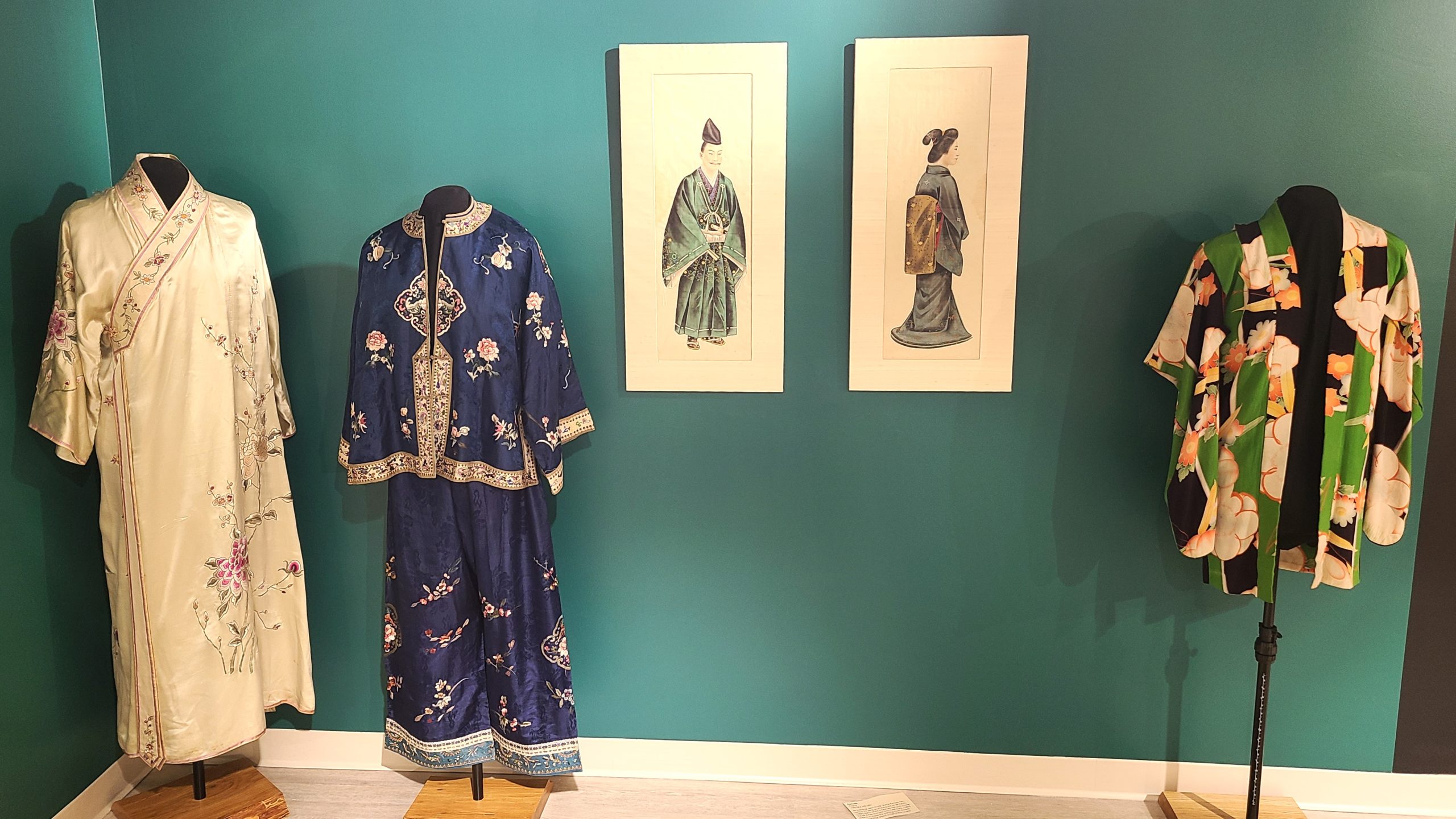 Chinese and Japanese clothing on display