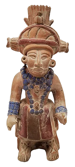 ceramic figure of a Maya man