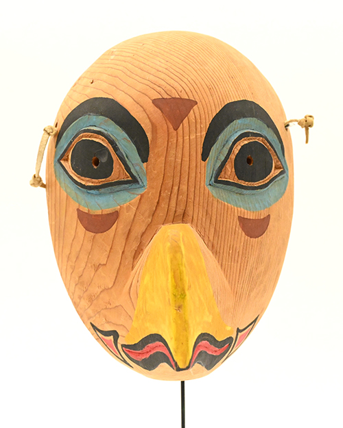 Wooden mask in the form of an eagle