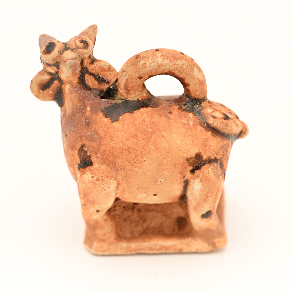 Miniature ceramic figure of a goat