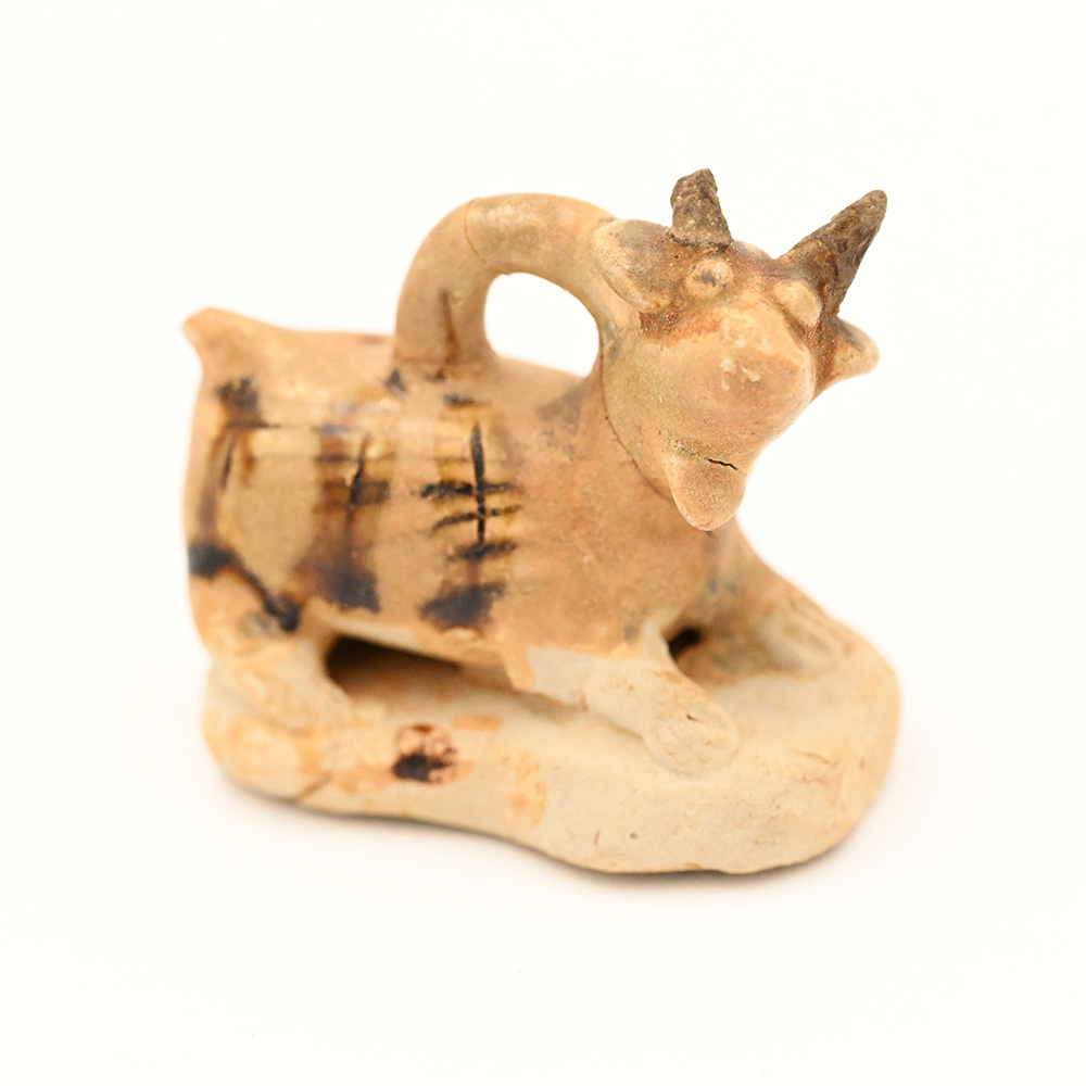 Miniature ceramic figure of a goat