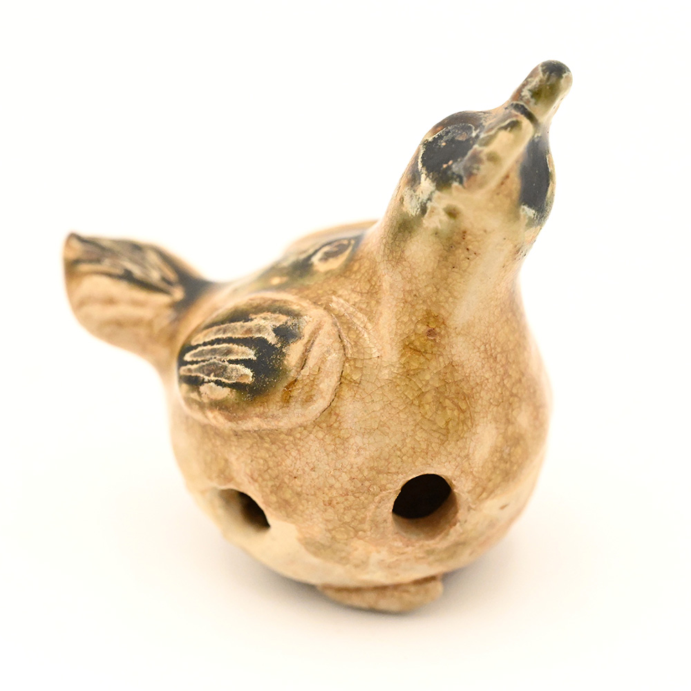 miniature ceramic whistle in the shape of a bird