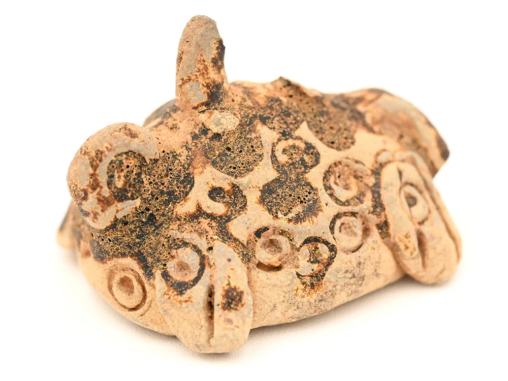 miniature ceramic figure of a seat turtle