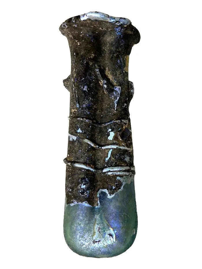 small glass vial in a U-shape