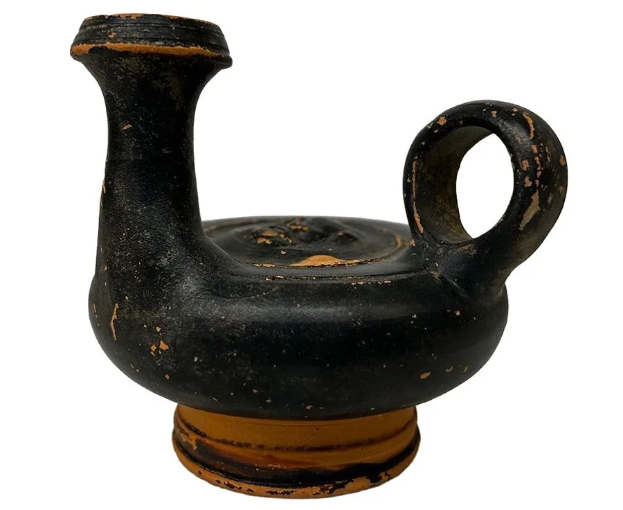 ceramic vessel with black glaze