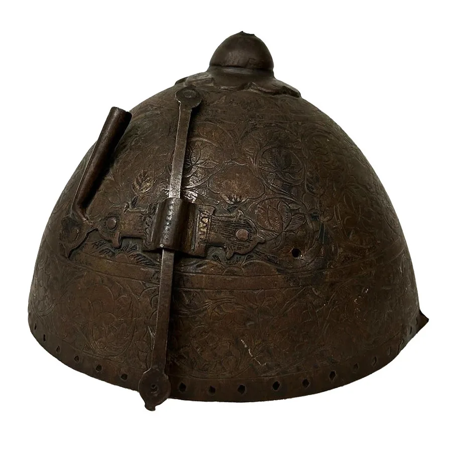 metal done shaped helmet