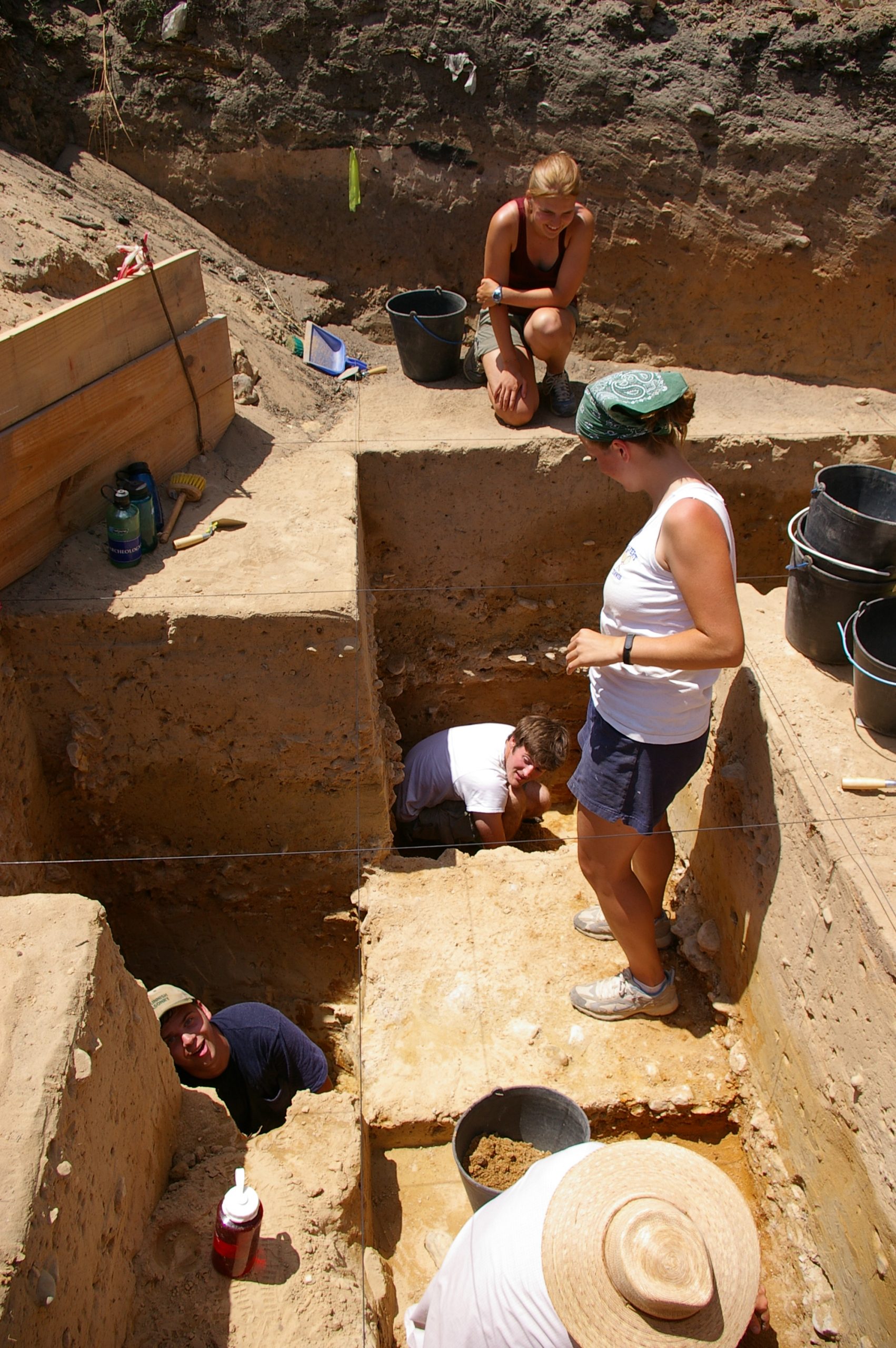 WFU student excavating site in Portugal.