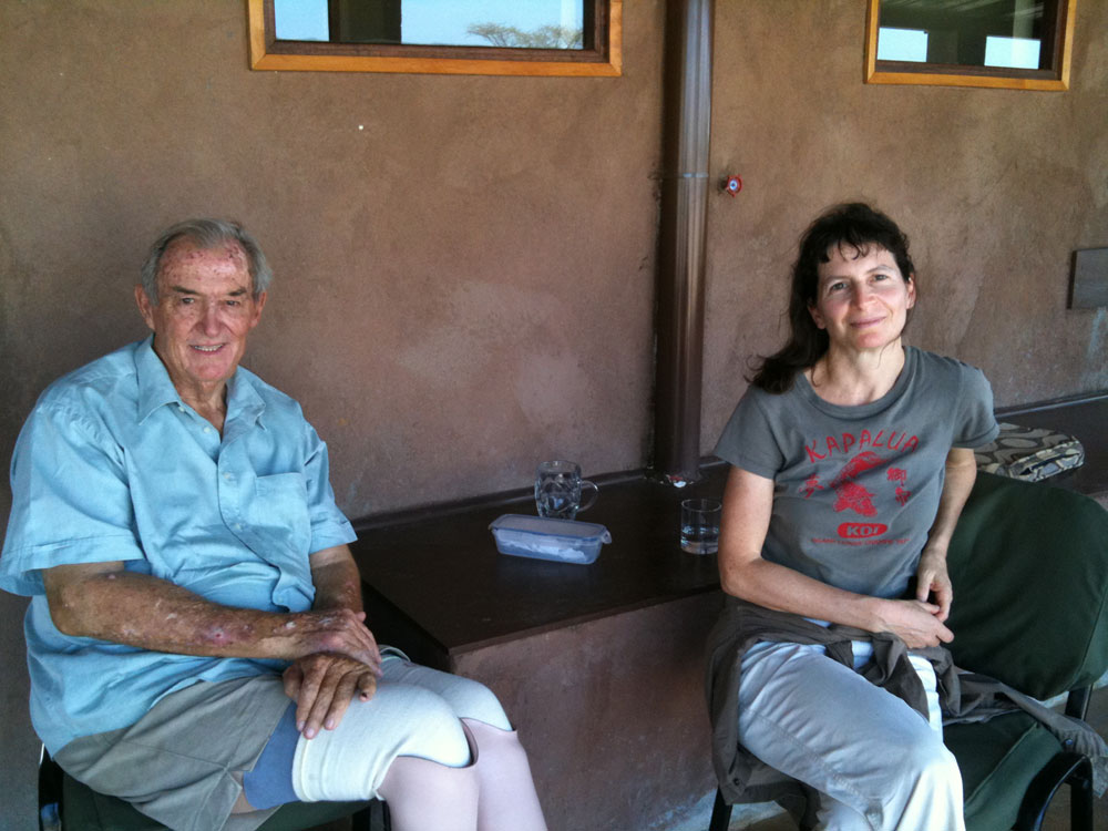 Richard Leakey and Ellen Miller sitting at TBI (Ileret) in 2010