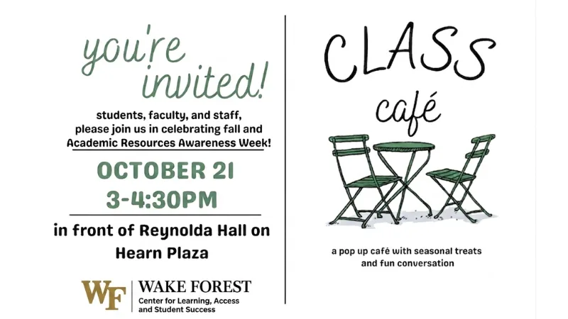 CLASS Cafe, Wednesday, October 21, 3-4:30pm