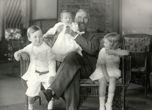 R.J. Reynolds with three of his children: Dick, Smith and Mary