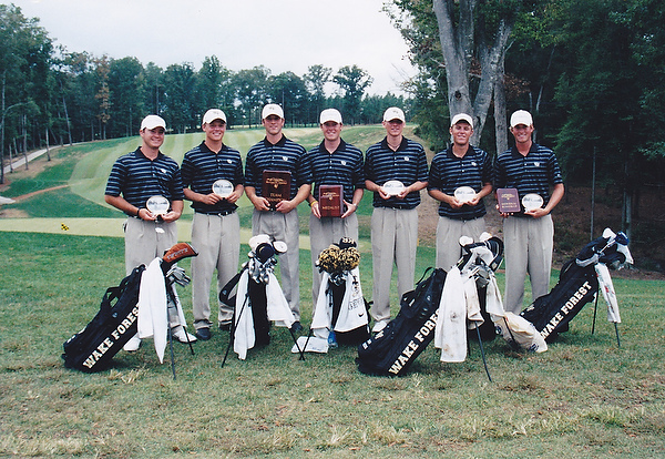 Webb Simpson on the Deacon golf team