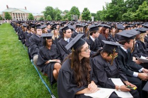 Graduates wait their turn