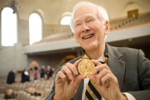 Ed Christman received the Medallion of Merit, the University's highest honor, in 2007.