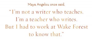 wake forest maya angelou essay