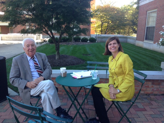 Dr. Wilson and Marybeth Sutton Wallace, who presented her introduction of him at the Caldwell Award ceremony on Oct. 30. (Photo by Norma-May Isakow)