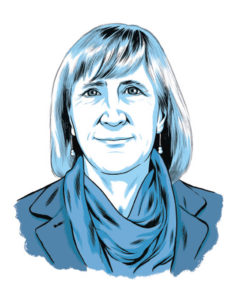 Illustration of Betsy Wakefield Teter ('80)