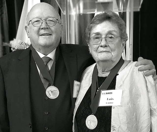 John Crowe with his wife, Lois