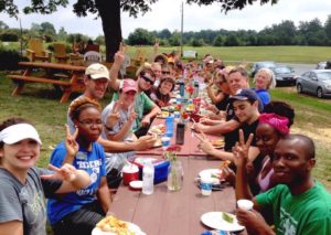 Community lunch at Peacehaven Farm