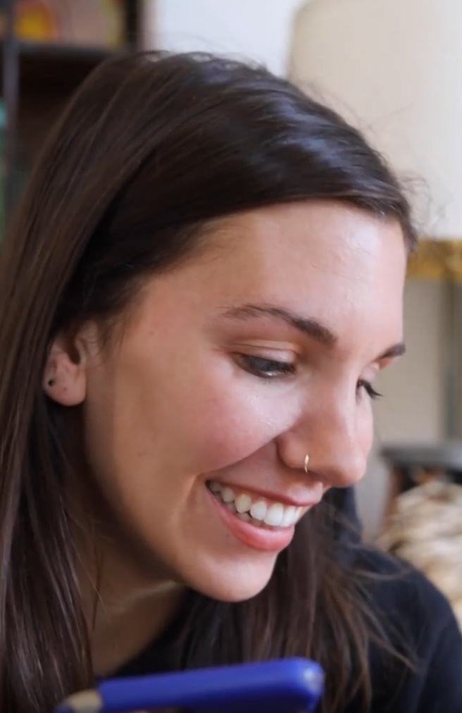 Beach on the phone when she told Psuik she had won the redesign. It was one of the many moments in the process recorded by Beach and presented on her Instagram page @athomewithhowie.